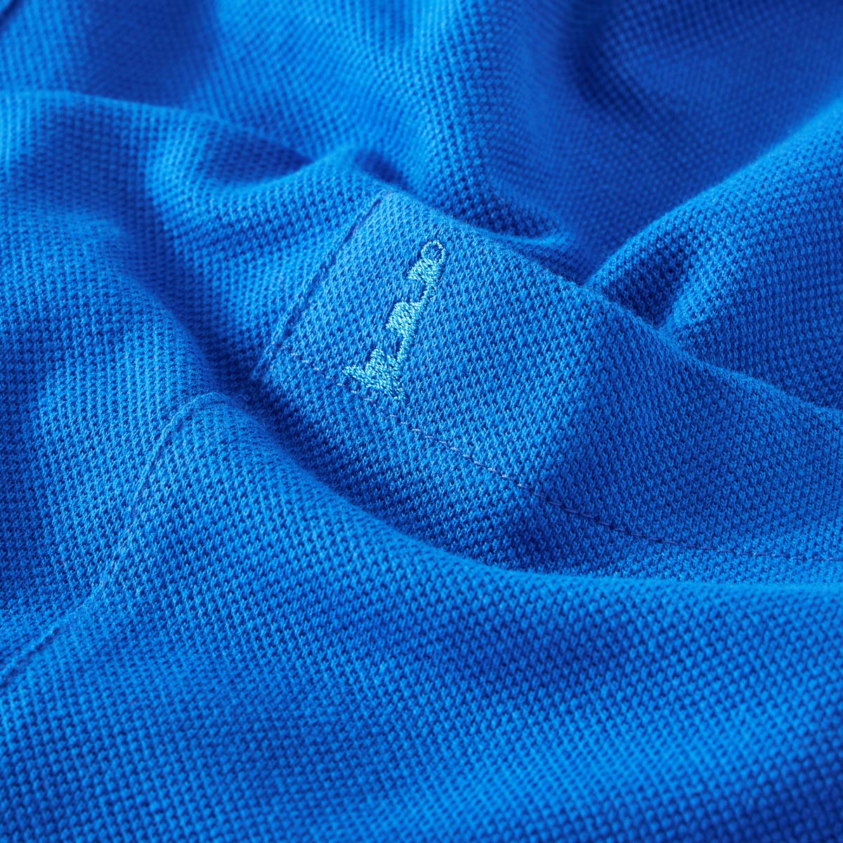 North Poloshirt aus Baumwoll-Piqué royalblau