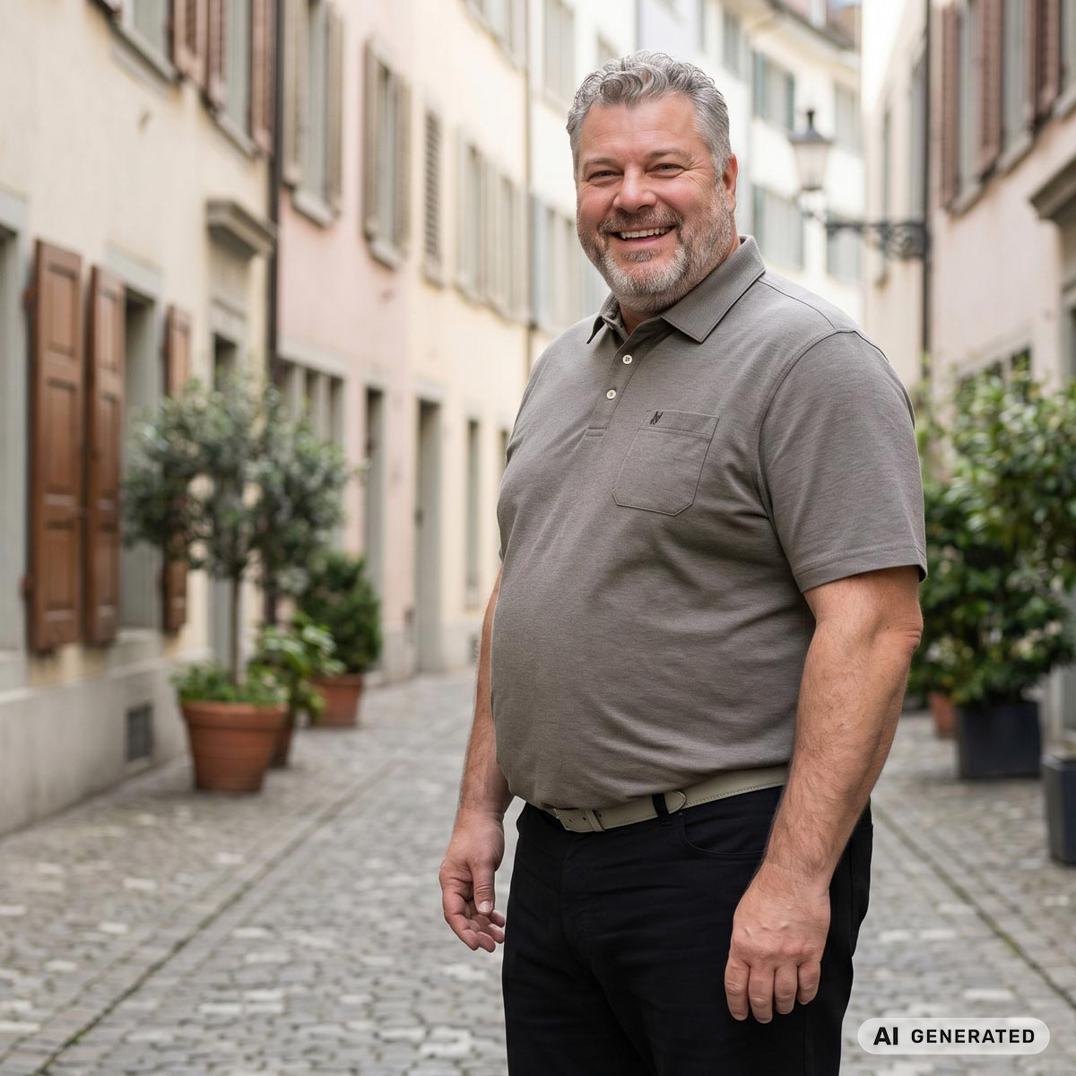 Hajo Poloshirt "Soft Knit", hautsympathisch hellgrau