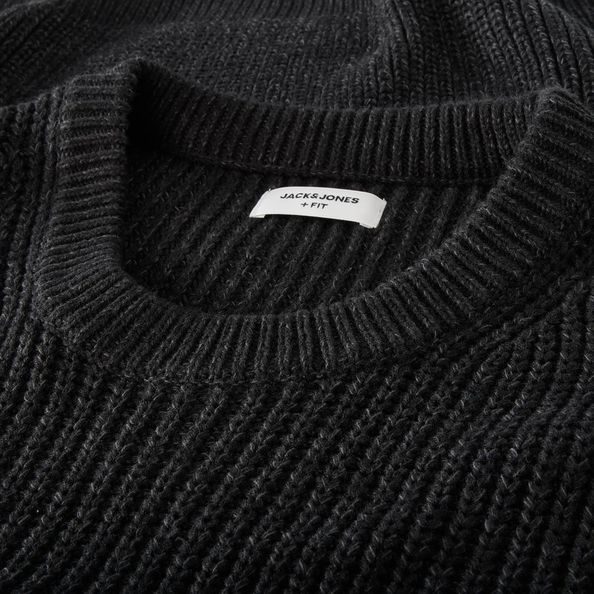 Jack&Jones Pullover in melierter Optik schwarz