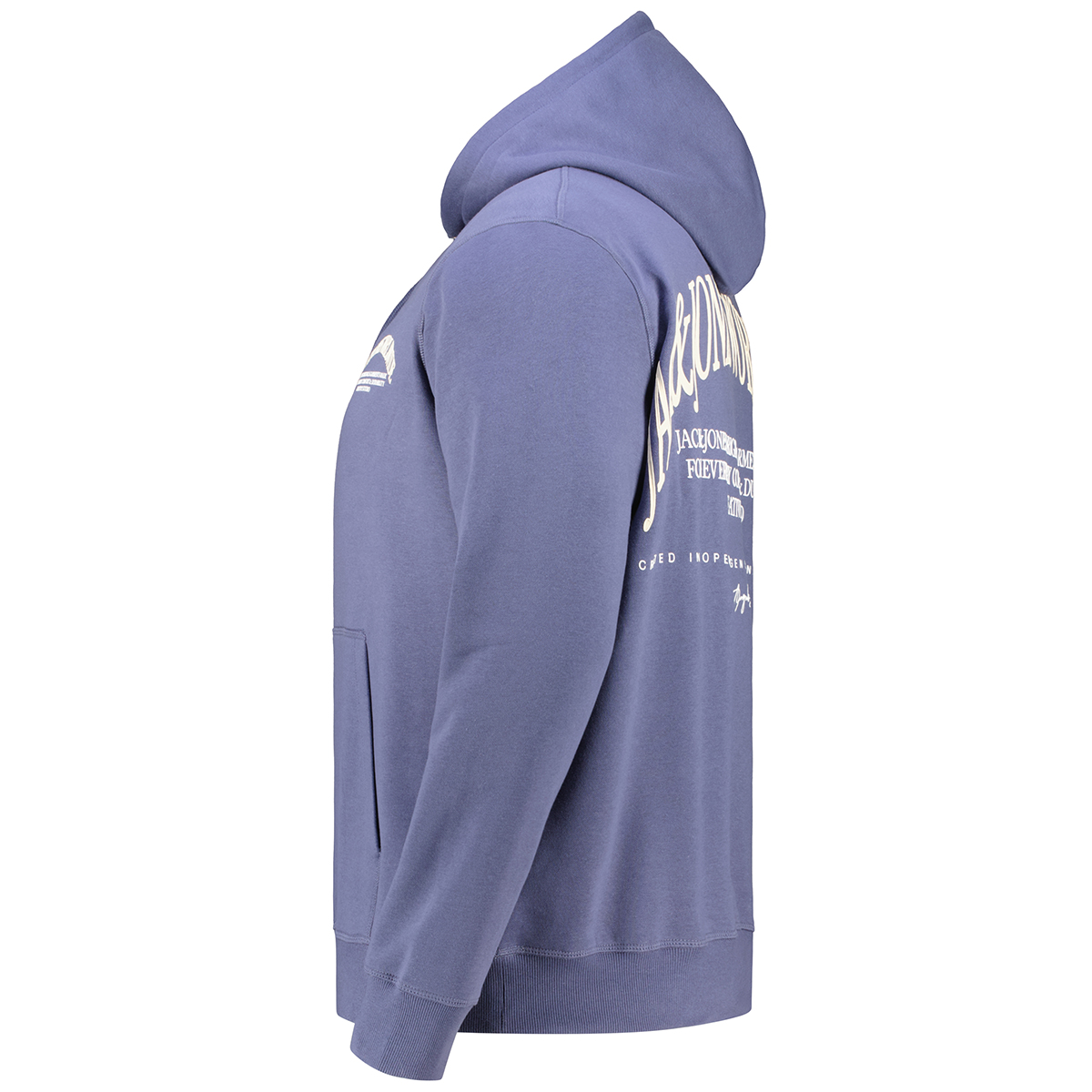 Jack&Jones Hoodie mit Print auf Vorder- und Rückseite marine