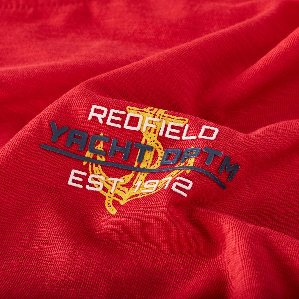 Redfield Longsleeve mit Label-Print rot