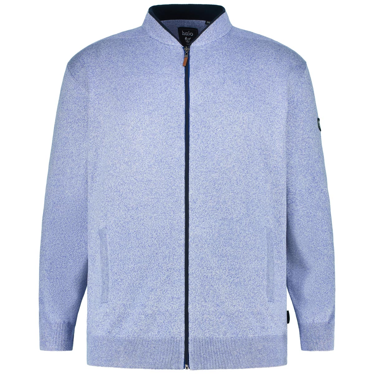 Hajo Strickjacke in melierter Optik Farbe dunkelblau Größe: 3XL günstig online kaufen