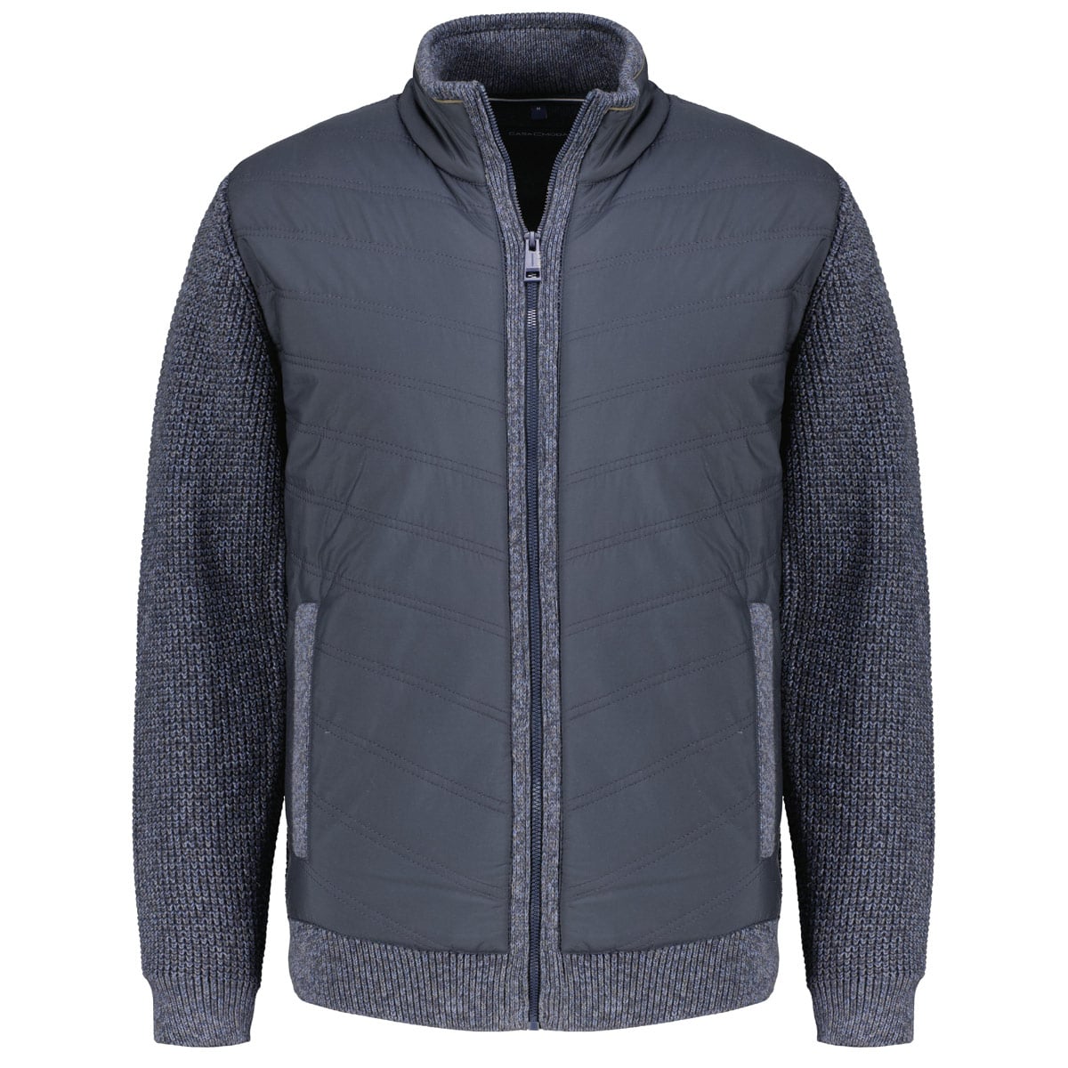 CASA MODA Strickjacke im Materialmix Farbe dunkelblau Größe: 3XL günstig online kaufen