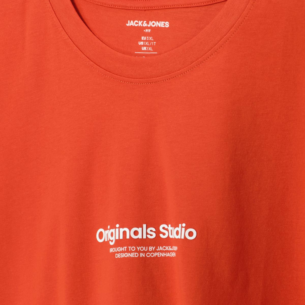 Jack&Jones T-Shirt mit Label-Print orange