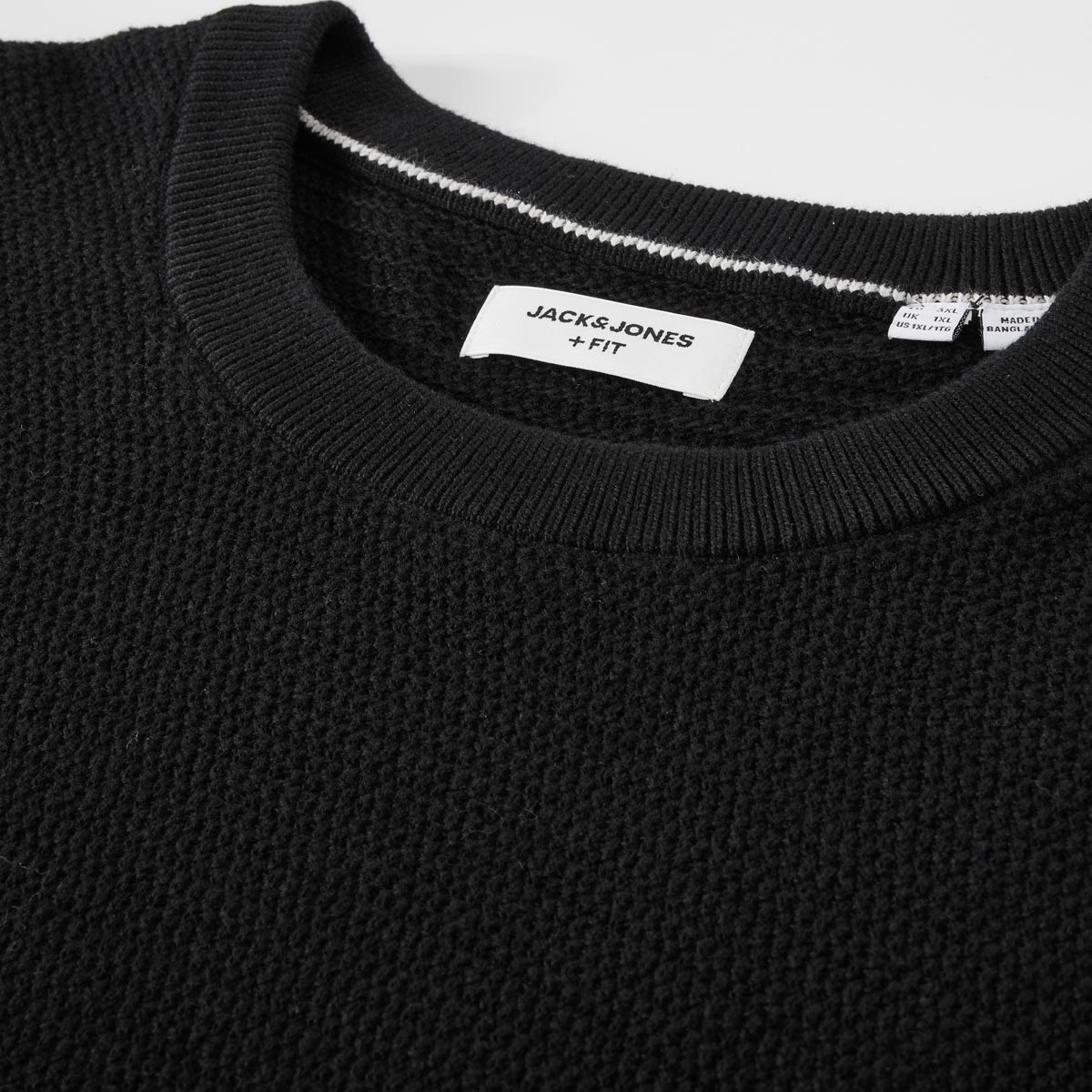 Jack&Jones Strickpullover aus Baumwolle schwarz
