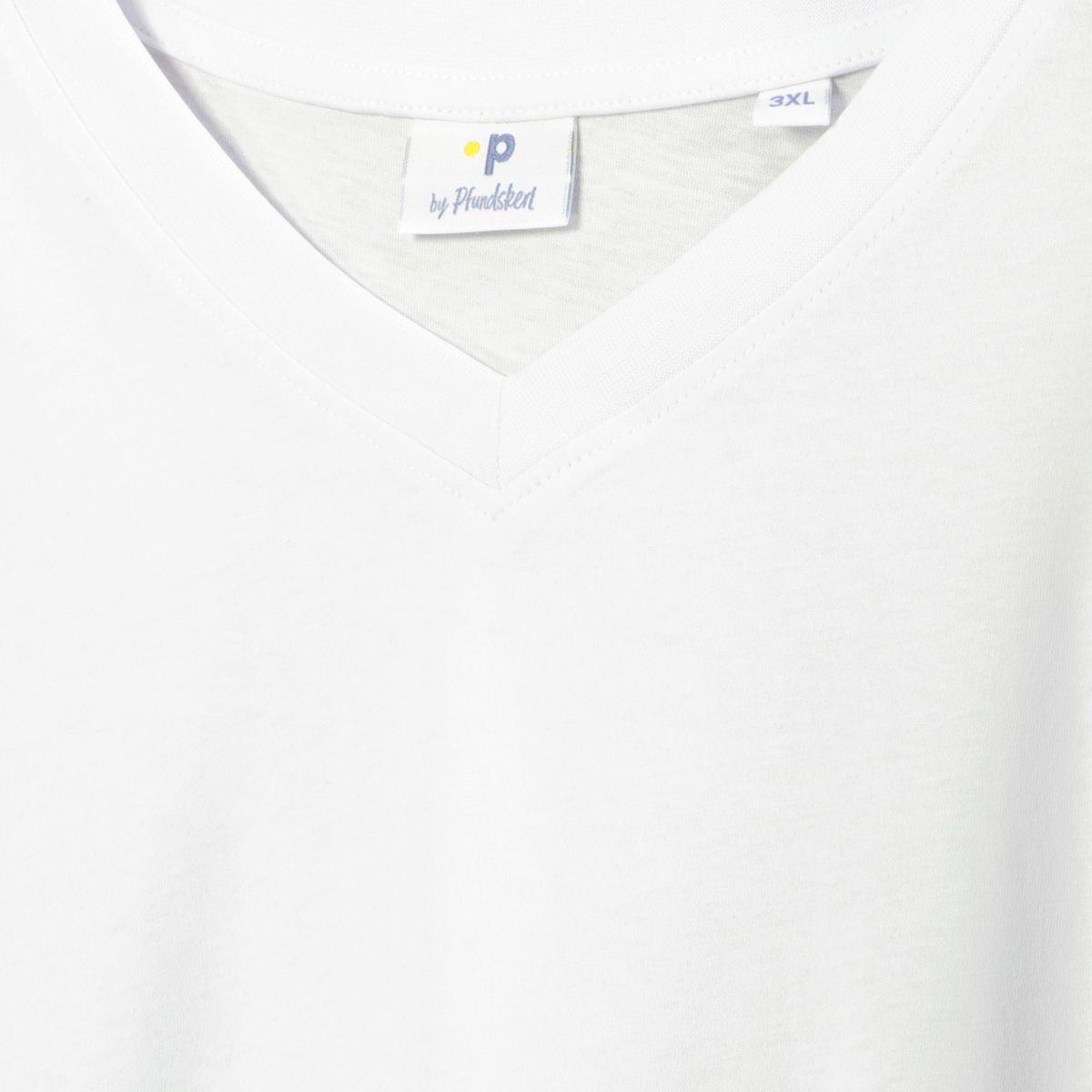 Pfundskerl Doppelpack T-Shirt mit V-Ausschnitt weiß