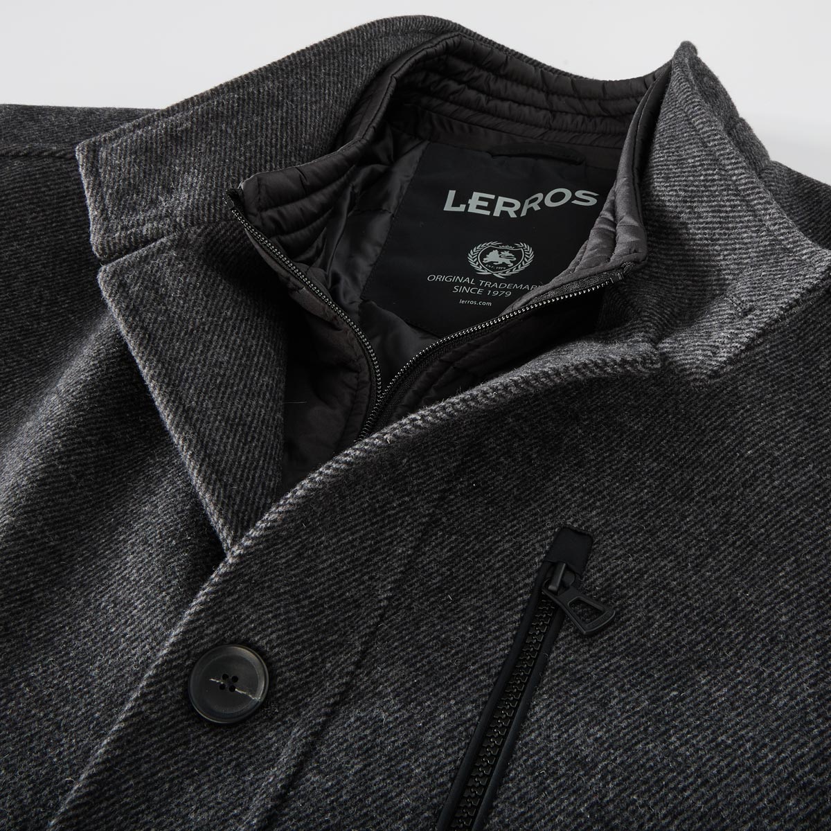 Lerros Jacke aus Wollmischung grau