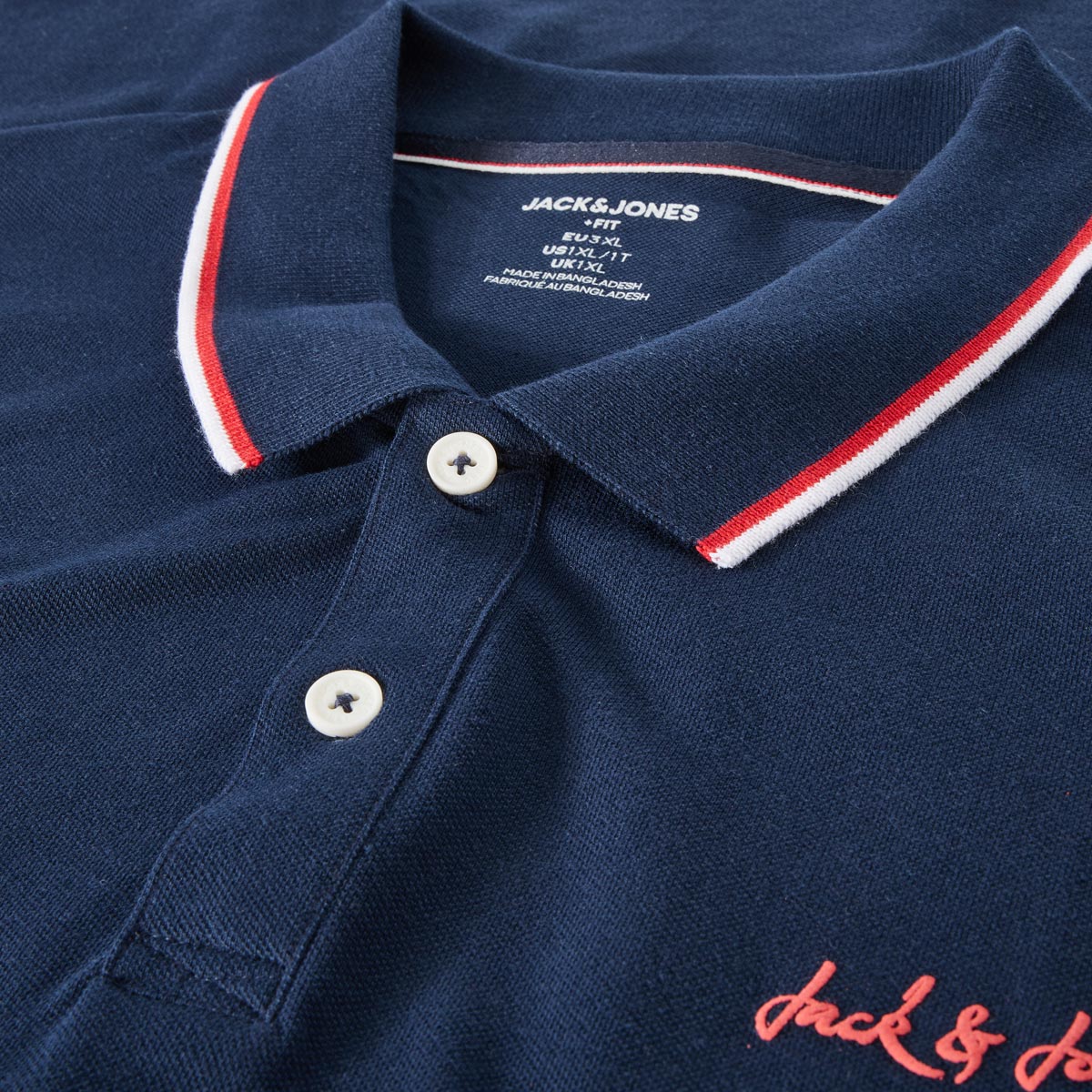 Jack&Jones Poloshirt mit Kontrastdetails blau