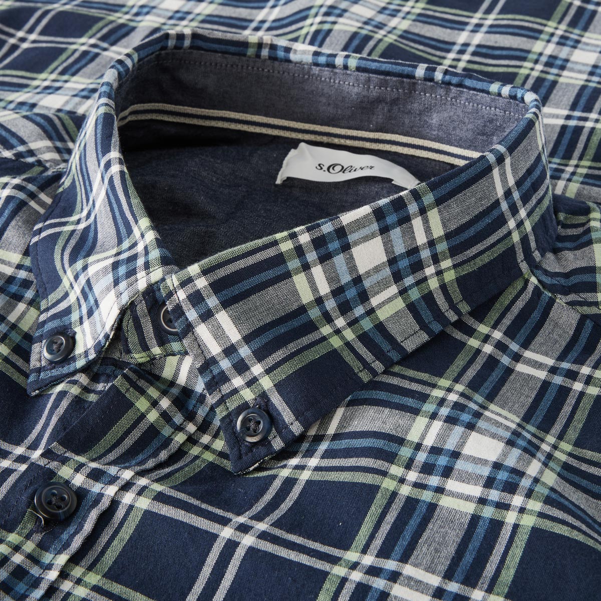 s.Oliver Freizeithemd mit Elasthan blau