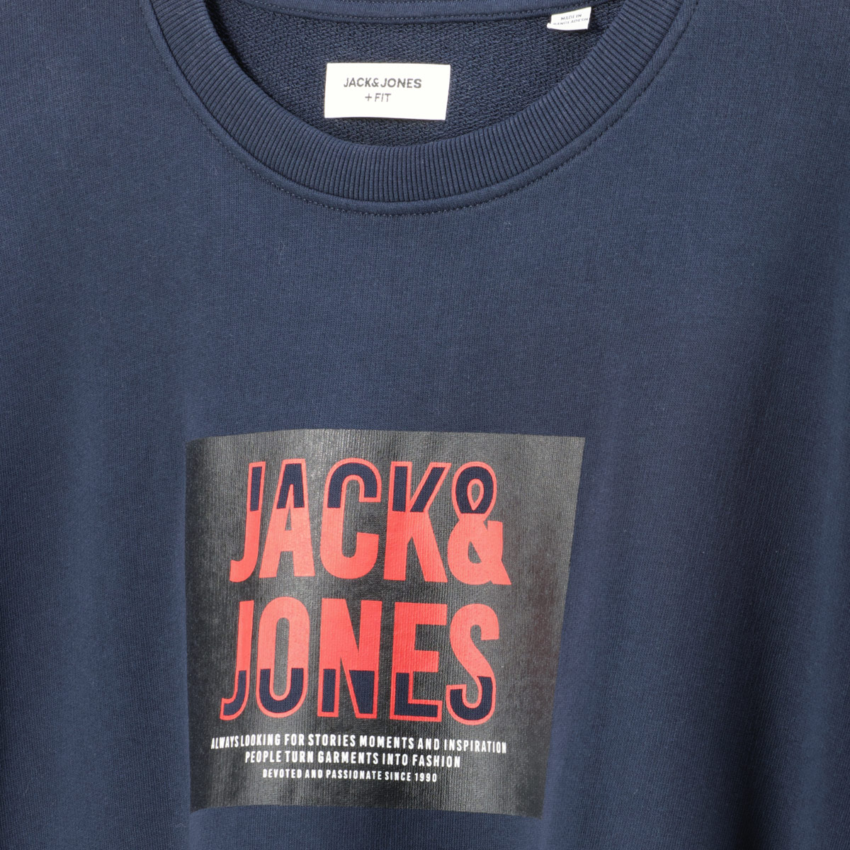 Jack&Jones Sweatshirt mit Label-Print marine