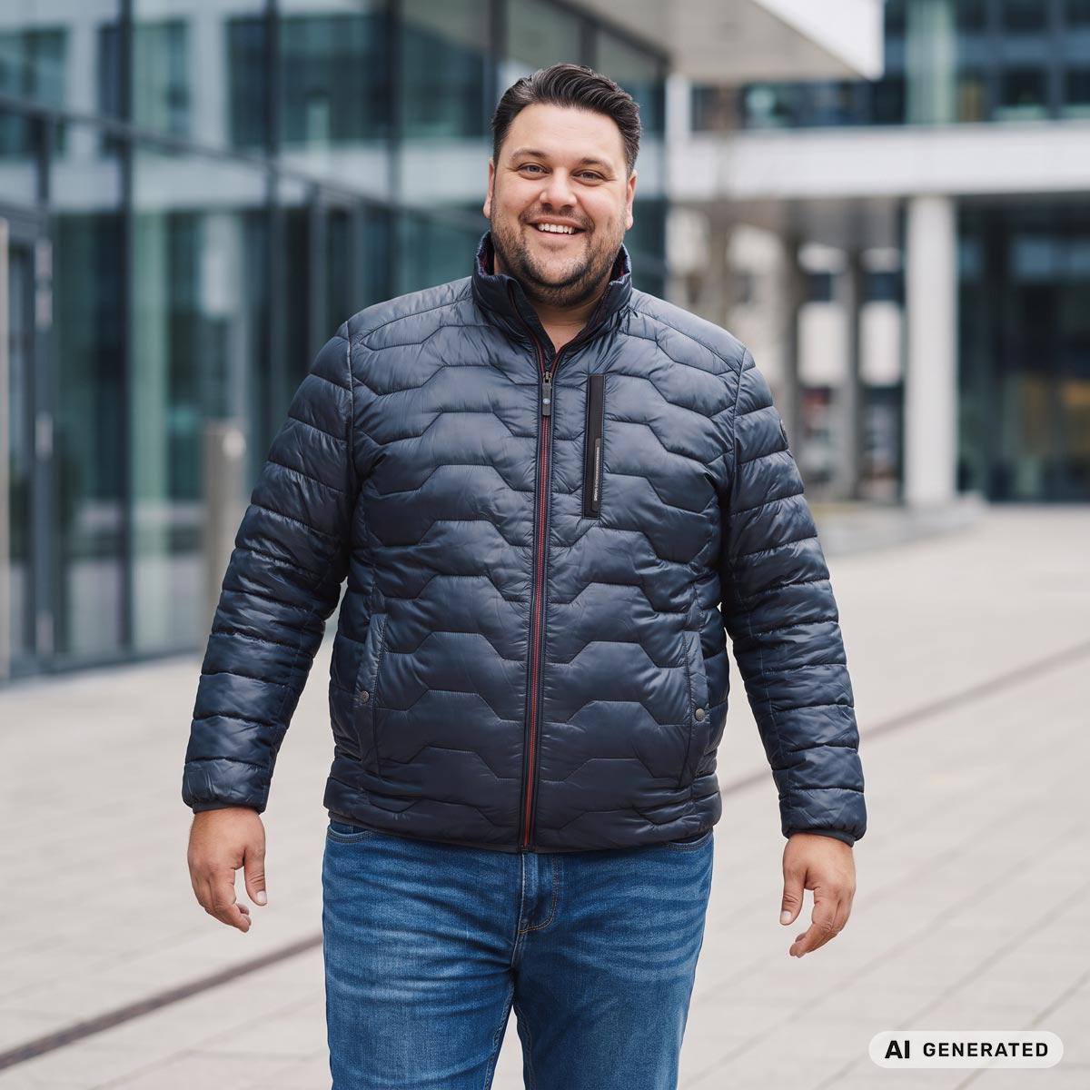 s.Oliver Steppjacke, wasserabweisend blau