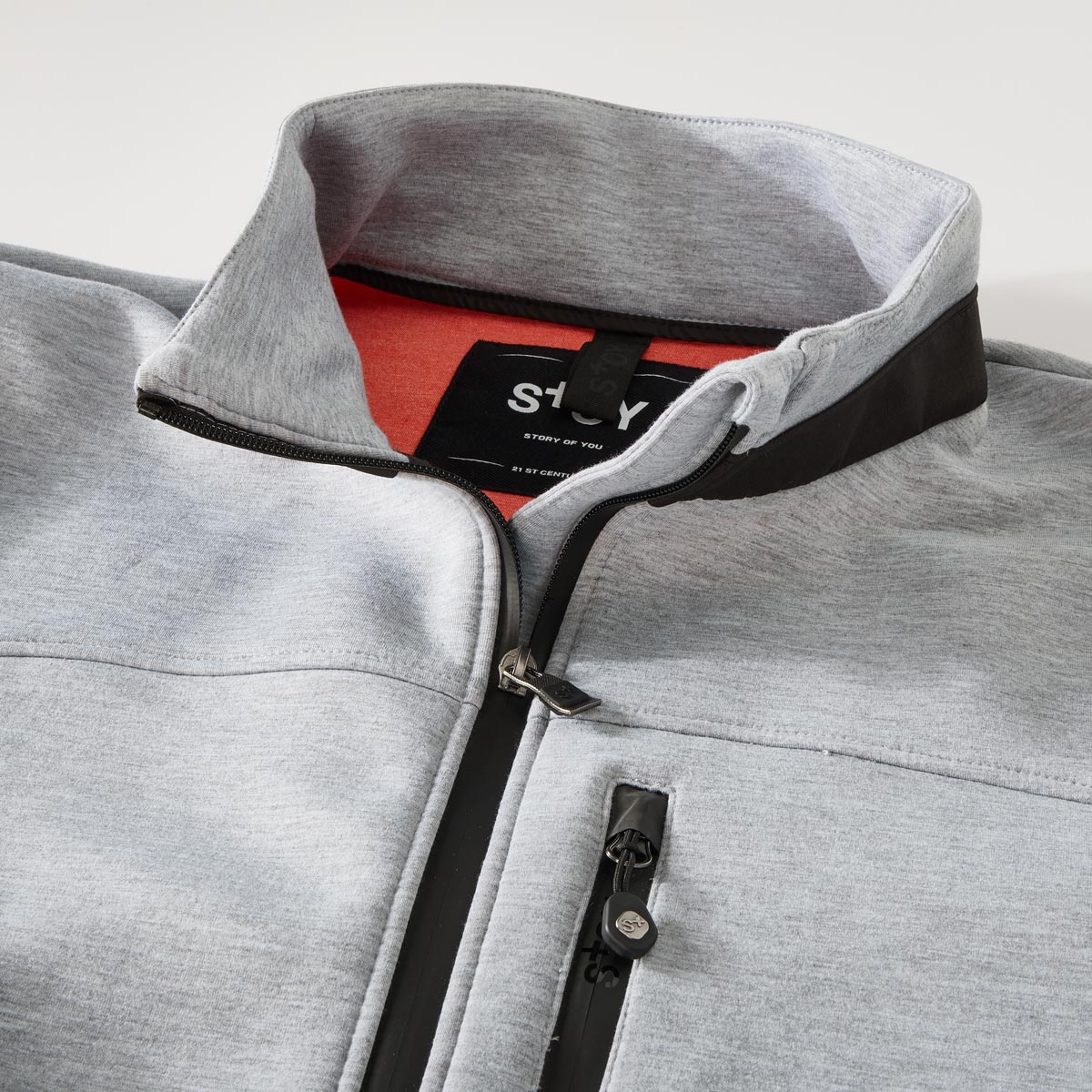 STOY Blousonjacke aus Stretch-Jersey grau