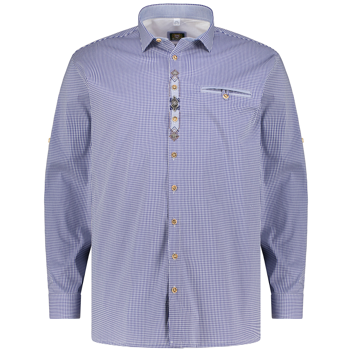 Orbis Trachtenhemd aus Baumwollmischung Farbe blau/weiß Größe: 4XL günstig online kaufen