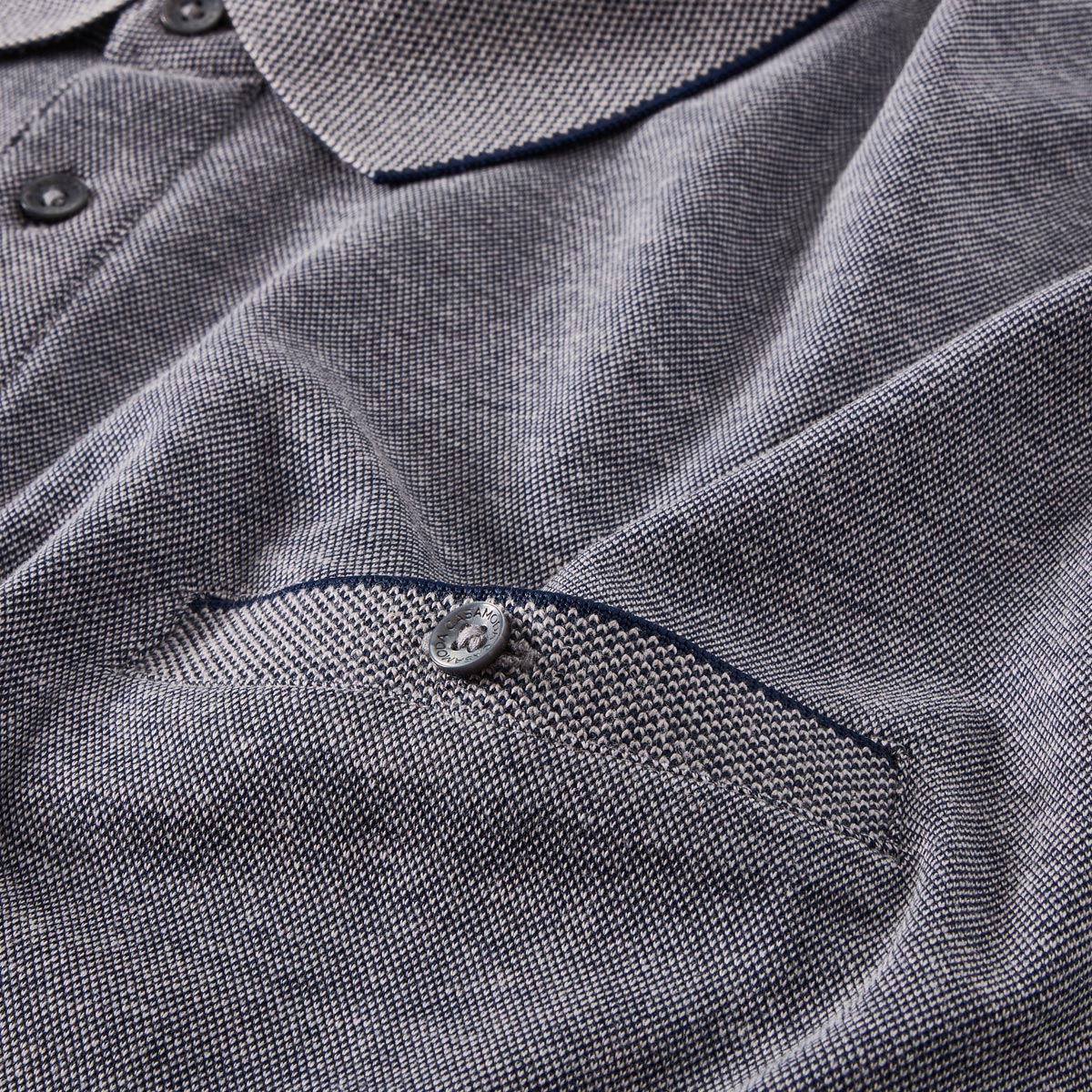 CASA MODA Pflegeleichtes Stretch-Poloshirt marine