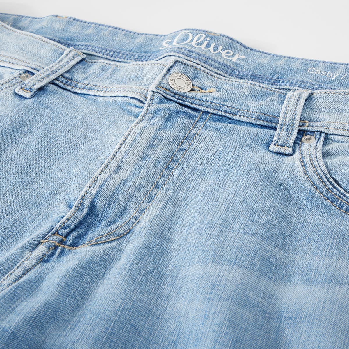 s.Oliver Stretch-Chino-Shorts "Casby", Regular Fit blau