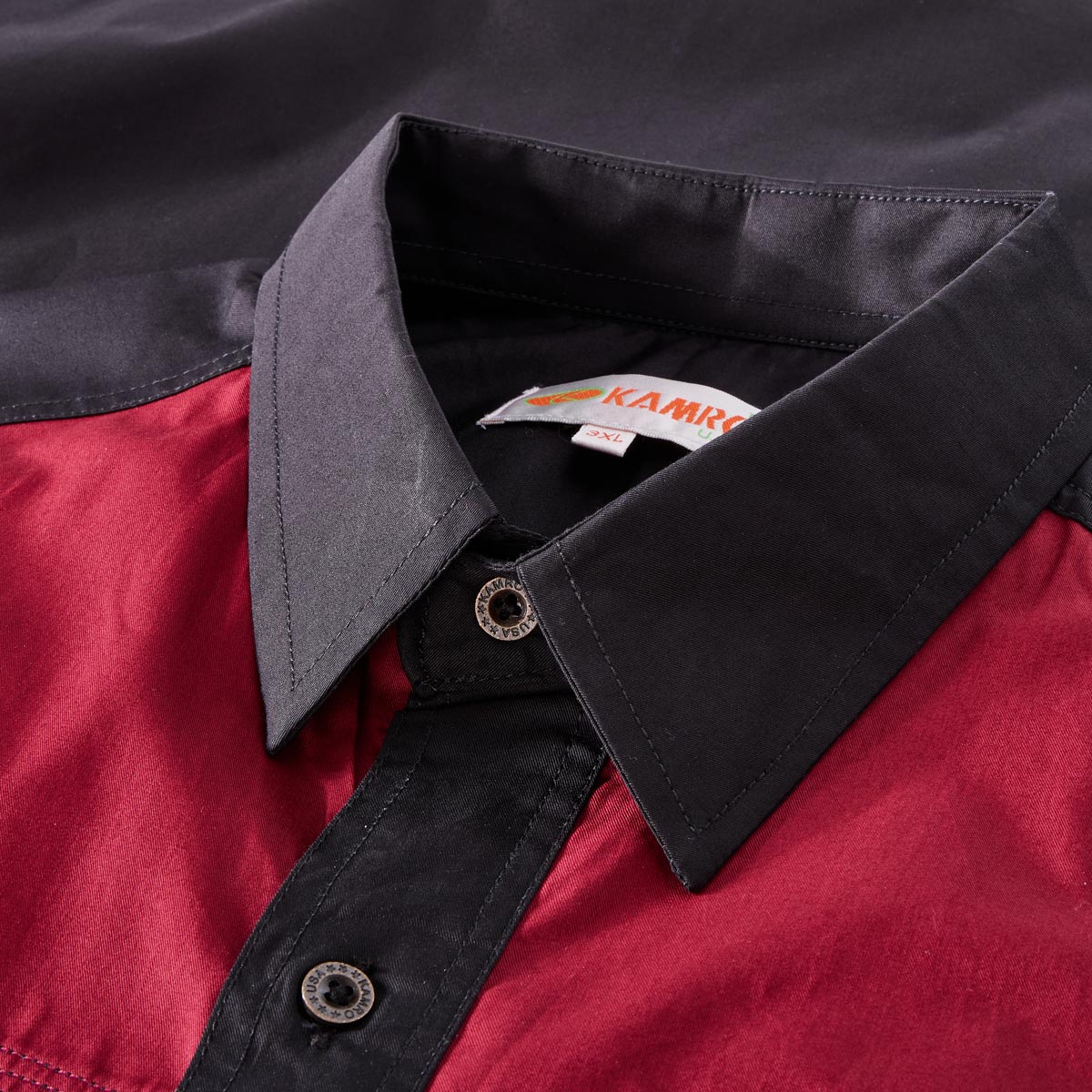 Kamro Freizeithemd im Colorblock-Design schwarz