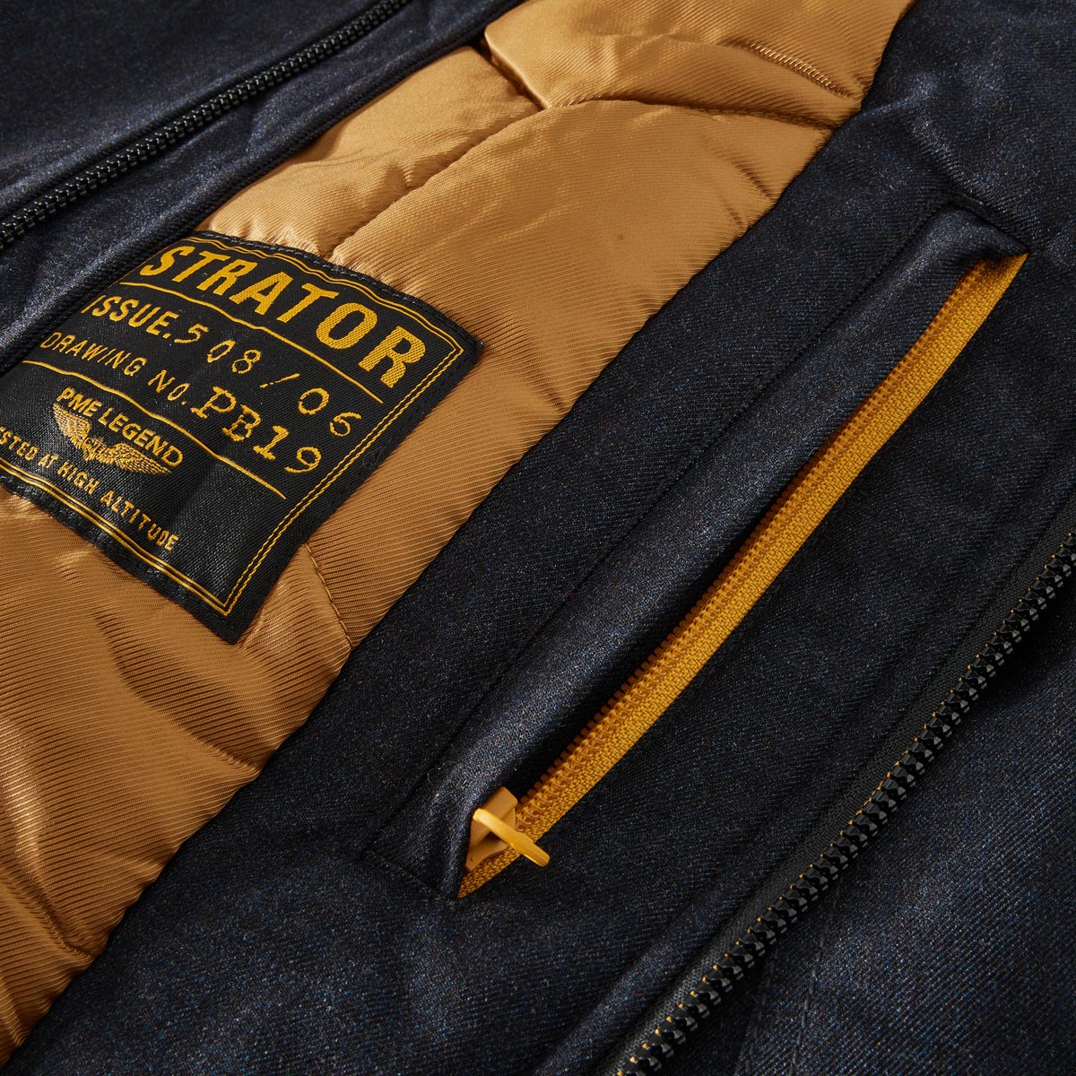 PME LEGEND Wattierter Blouson, wasserabweisend blau