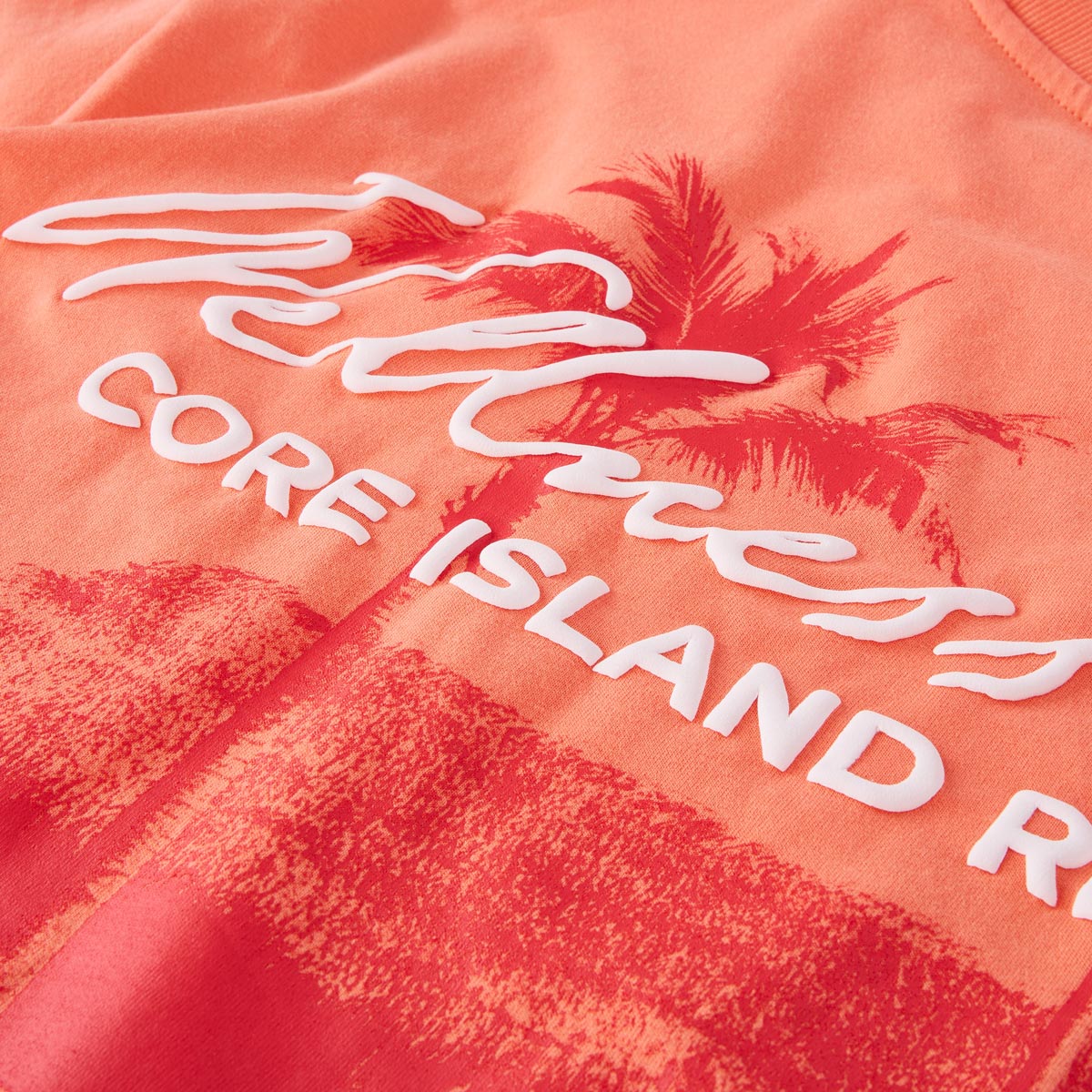 Jack&Jones T-Shirt mit Print auf Vorder- und Rückseite orange
