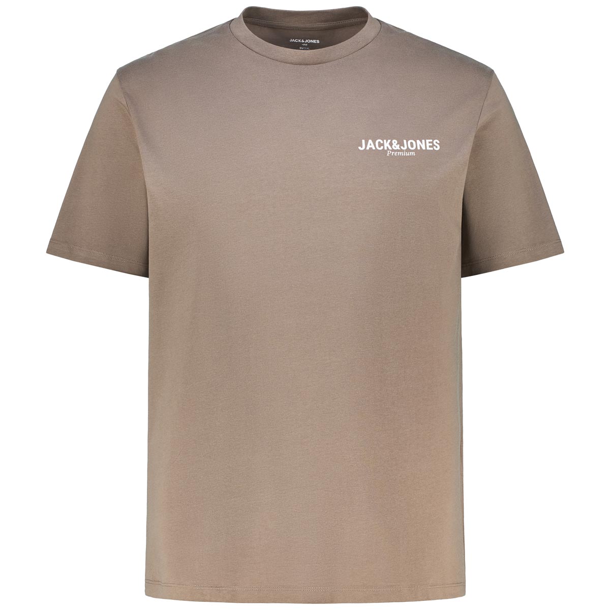 Jack&Jones T-Shirt mit Label-Print Farbe khaki Größe: 4XL günstig online kaufen