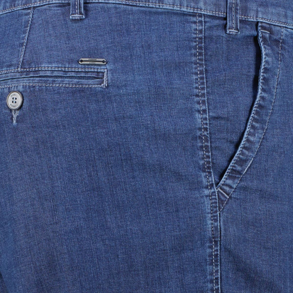 Pioneer Chino-Shorts "Luca" mit Stretch jeansblau