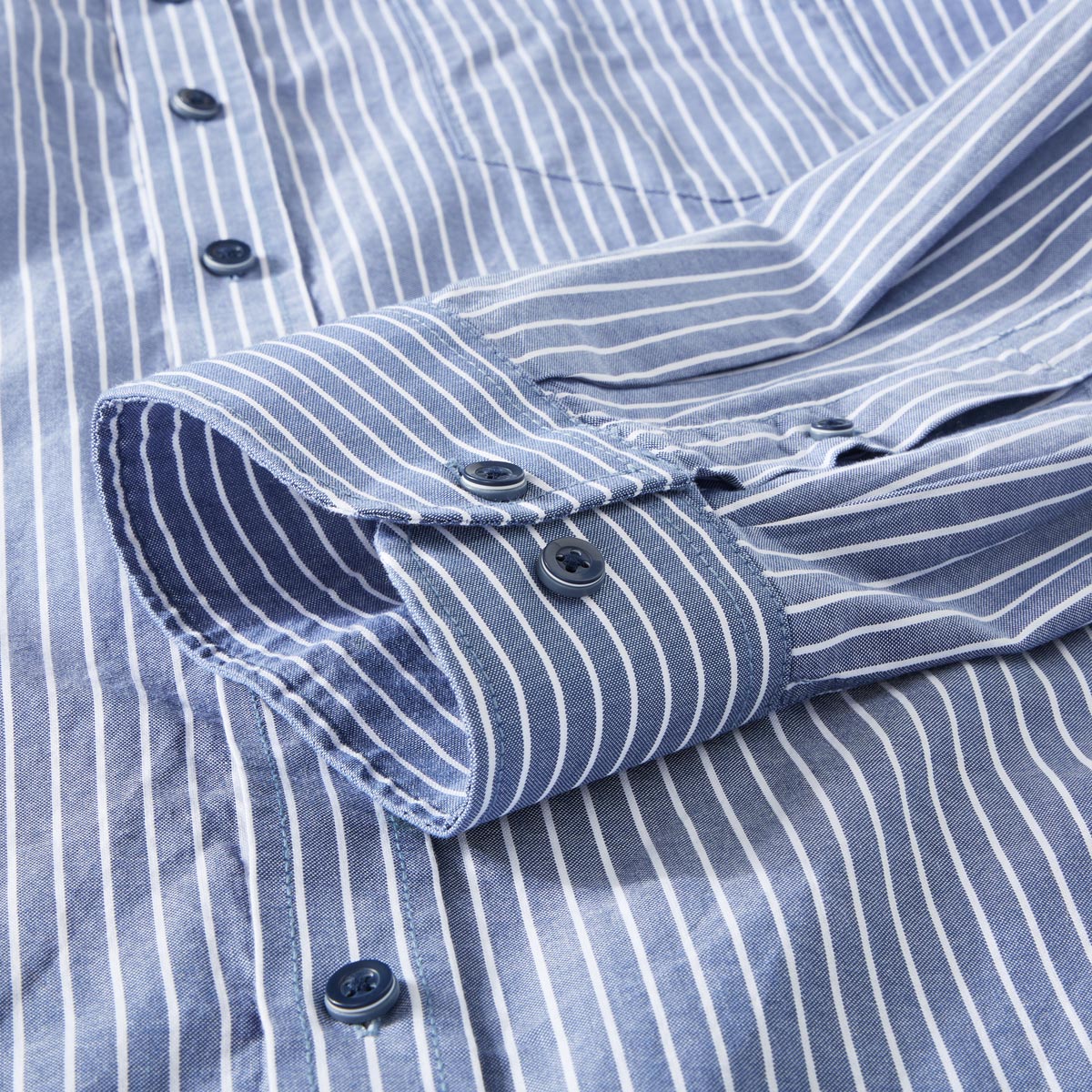 CASA MODA Freizeithemd mit Streifen blau