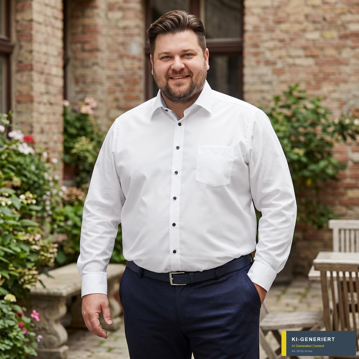 VENTI Businesshemd aus Baumwolle weiß