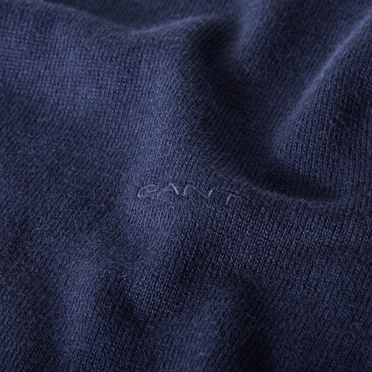 Gant Strickpullover mit Wolle dunkelblau