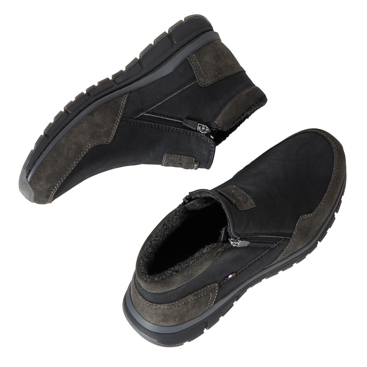 bugatti Freizeitschuh mit Reißverschluss, extraweit schwarz