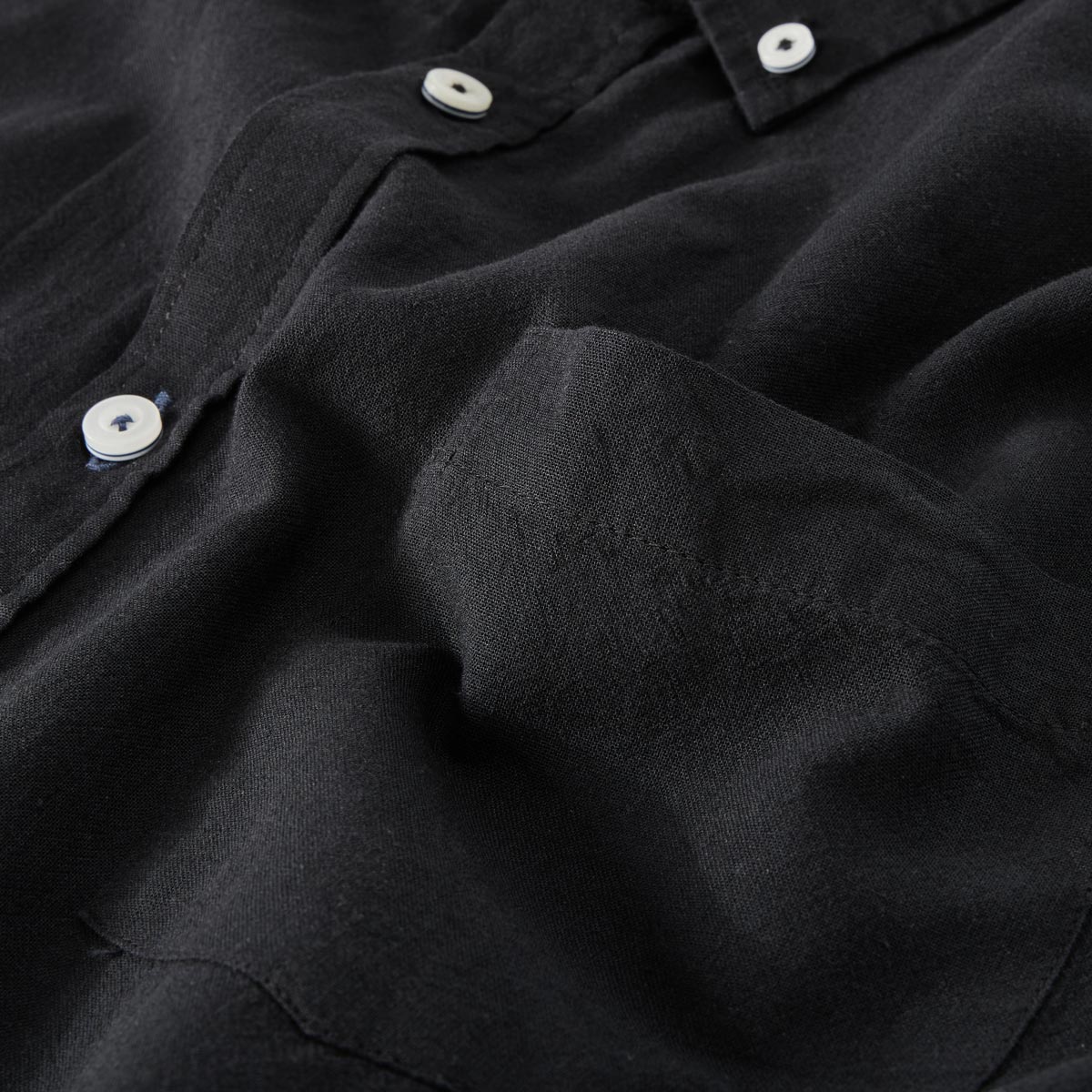 Pfundskerl Freizeithemd mit Leinen schwarz