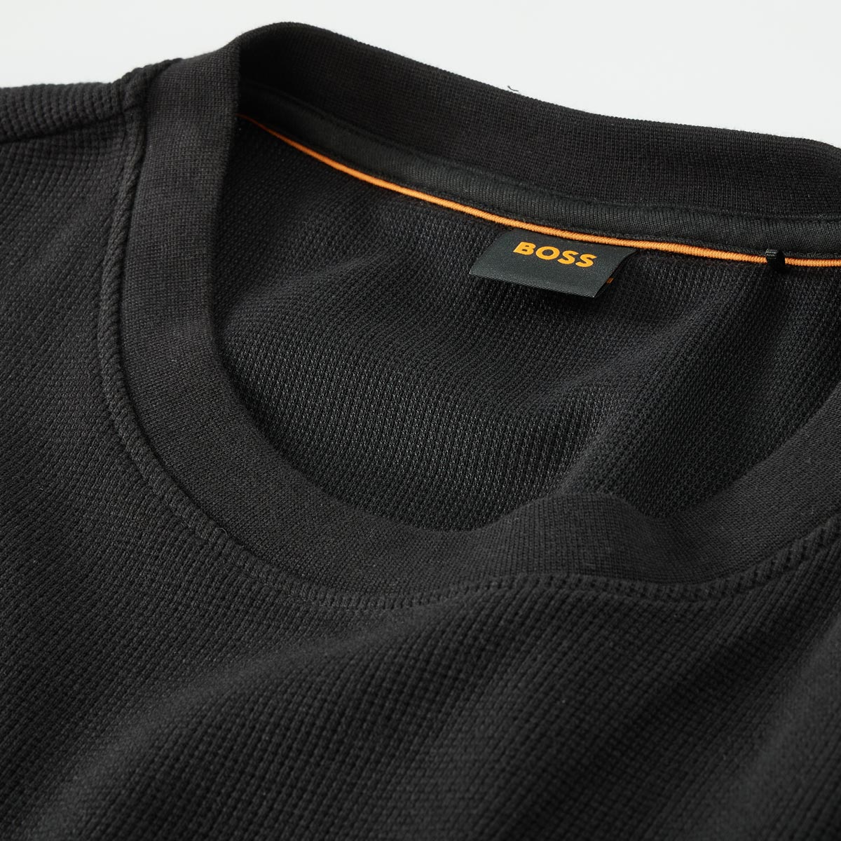 BOSS Sweatshirt mit Stretch schwarz