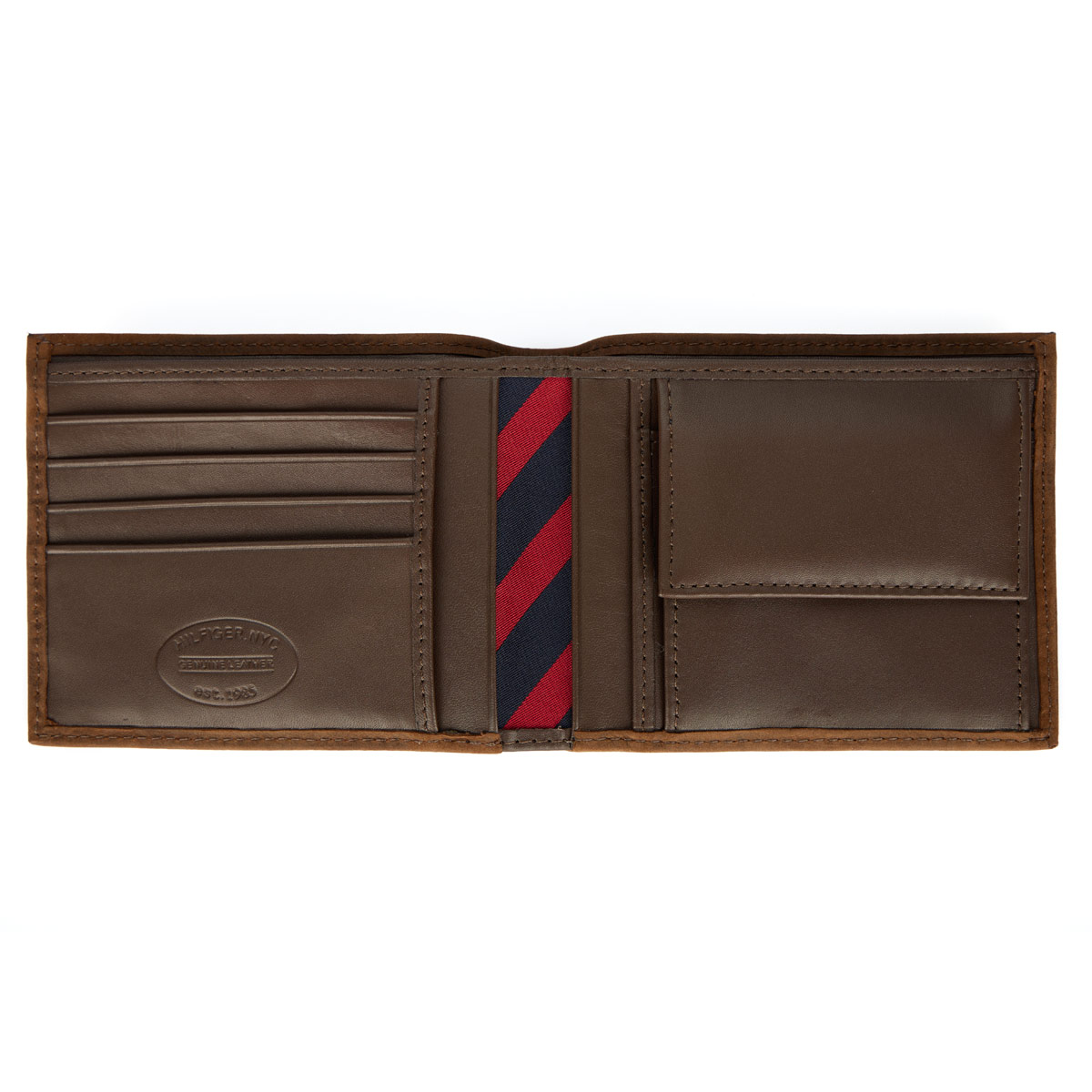 Tommy Hilfiger Geldbörse aus Leder, 12,5 cm x 10 cm braun