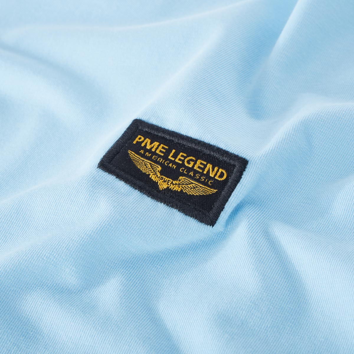 PME LEGEND T-Shirt mit Stretch hellblau