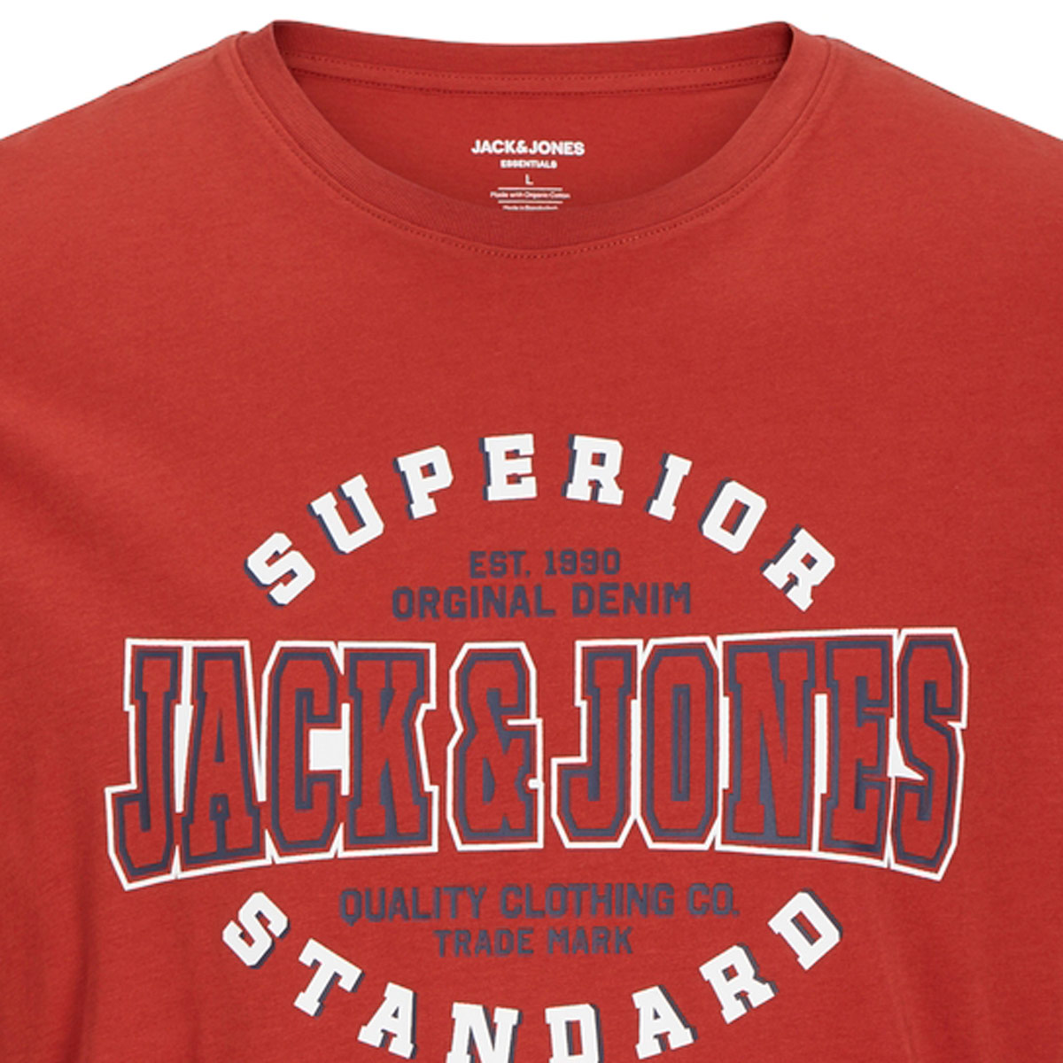 Jack&Jones T-Shirt mit Label-Print rot