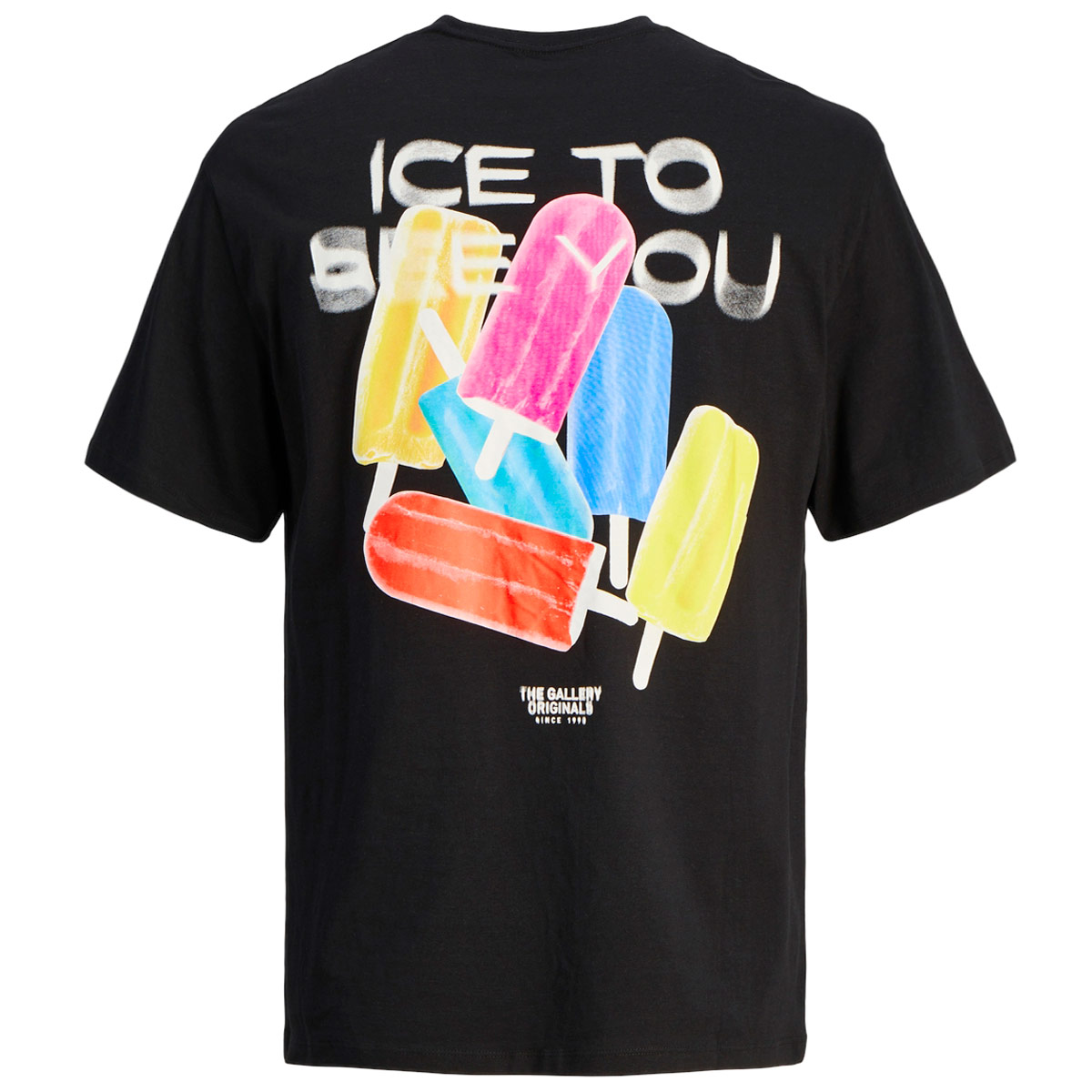 Jack&Jones T-Shirt mit Print auf Vorder- und Rückseite schwarz