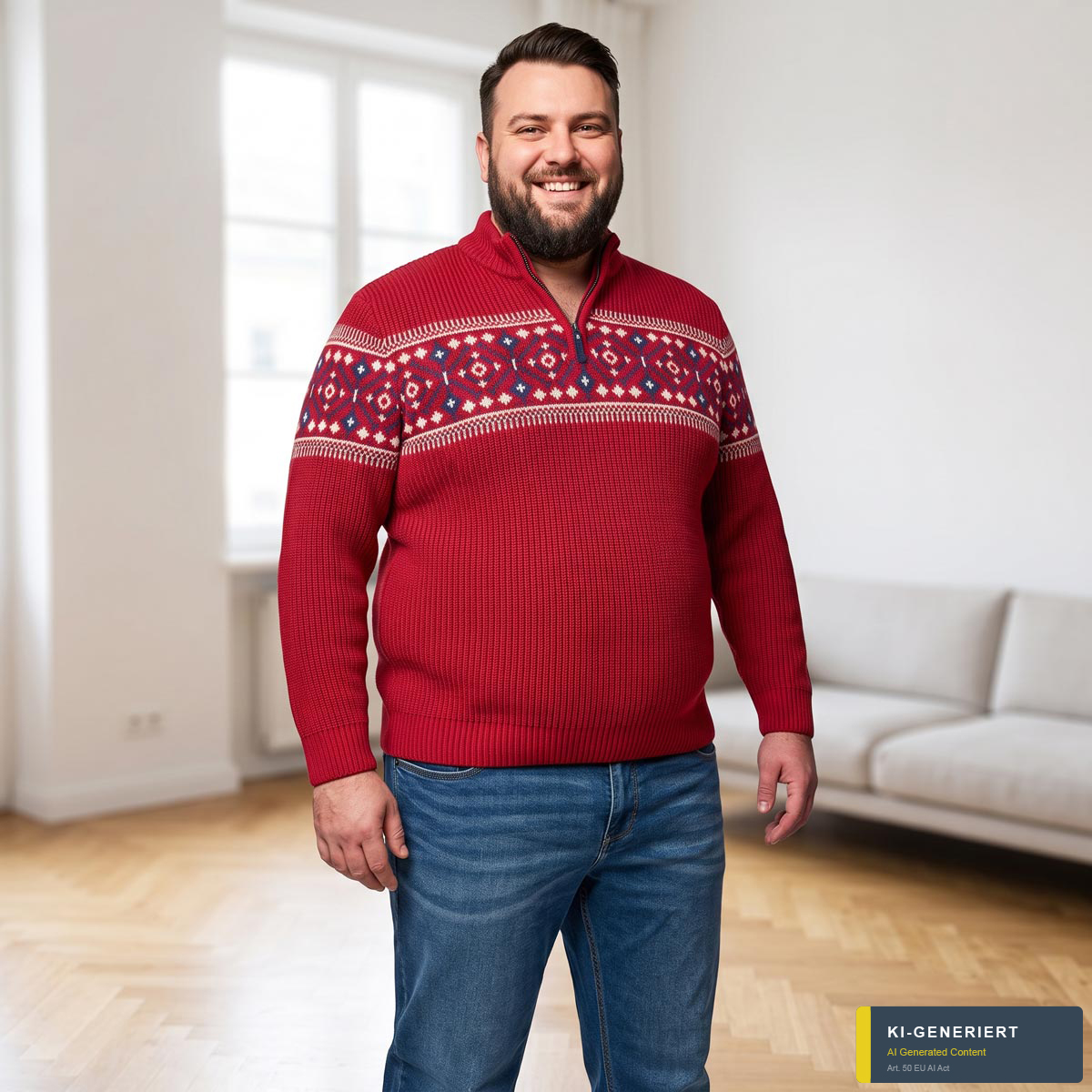 RAGMAN Pullover aus Wollmix dunkelrot