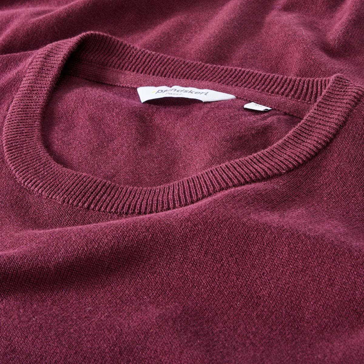 Pfundskerl Feinstrickpullover aus Baumwolle dunkelrot