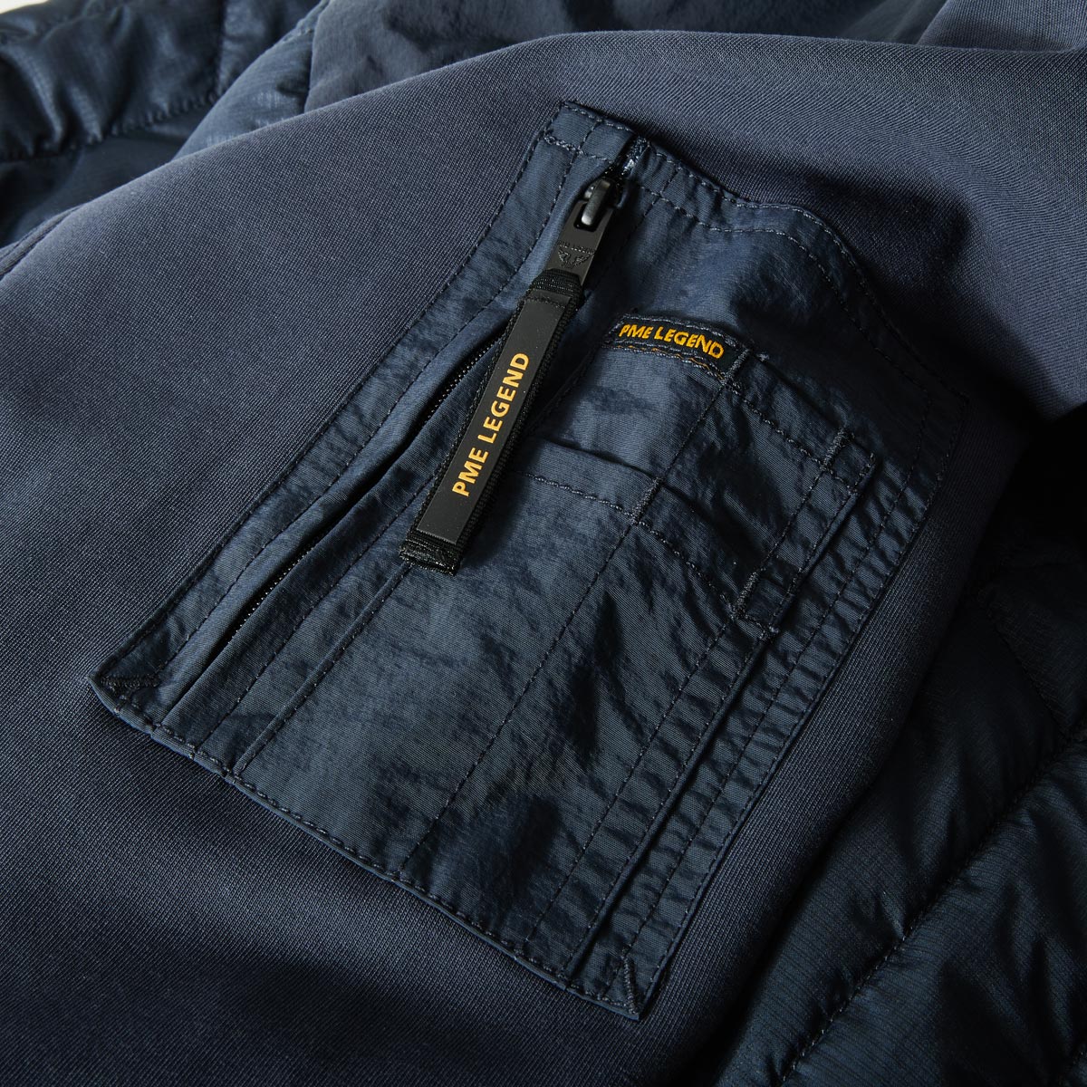 PME LEGEND Blouson aus Baumwollmix mit Stretch dunkelblau