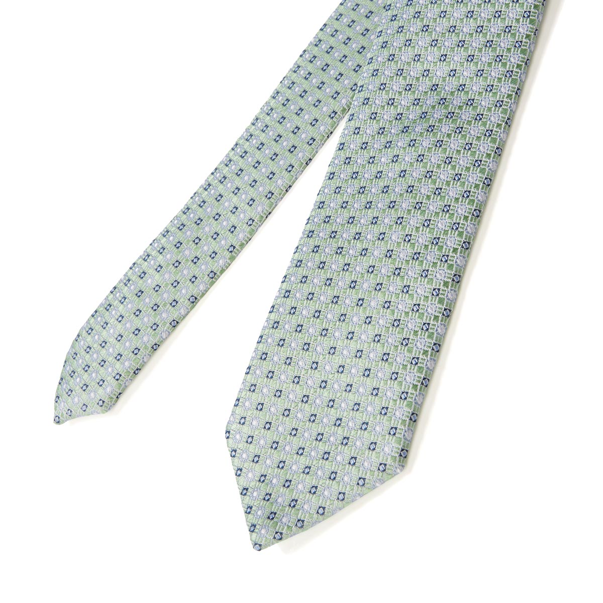Pfundskerl Extralange Seidenkrawatte mit Webmuster grün