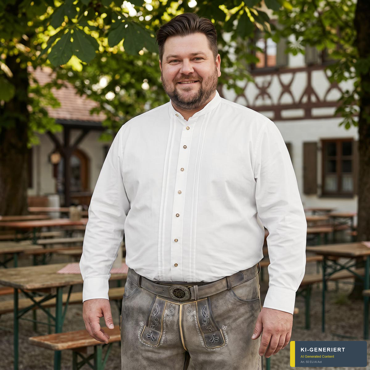 Orbis Trachtenhemd aus Baumwolle weiß