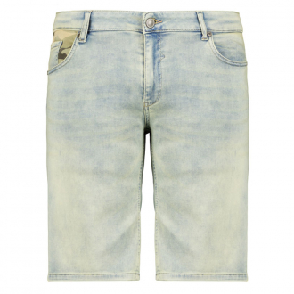 Lässige Jeans-Bermuda mit Stretch hellblau_0599 | W48