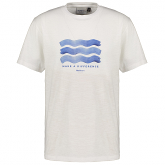 T-Shirt mit Print in Aquarell-Optik weiß_0000 | 5XL