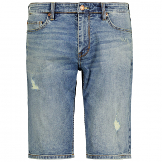 Elastische Jeansshorts im Destroyed Look blau_56Z5 | W48