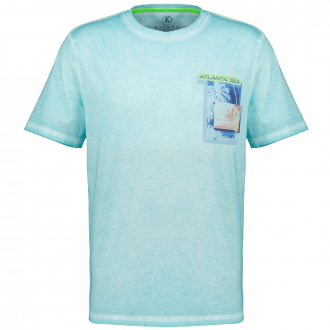 T-Shirt mit Garment-Dye-Färbung türkis_10702 | 4XL
