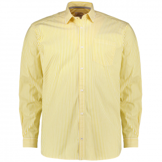 Freizeithemd aus Baumwollstretch, langarm gelb_14G2 | 3XL