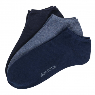 3er-Pack elastische Sneaker-Socken blau_BLAU | 47-50