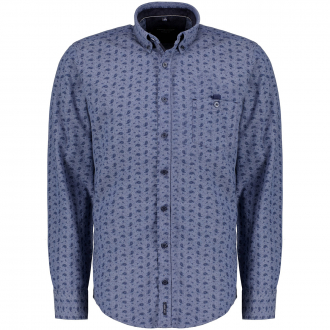 Button-Down-Freizeithemd blau_100 | 4XL