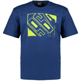T-Shirt mit Neon-Print "1964" blau_160 | 6XL