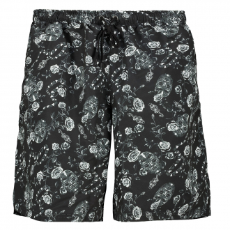 Badeshorts mit Allover-Print schwarz/weiß_356 | 7XL