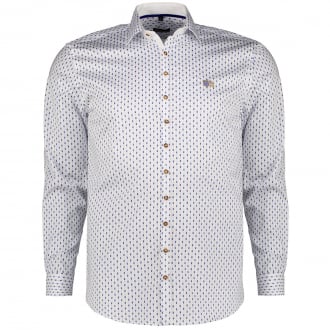 Hemd mit bayerischem Allover-Print,  langarm blau/weiß_48/4020 | 3XL