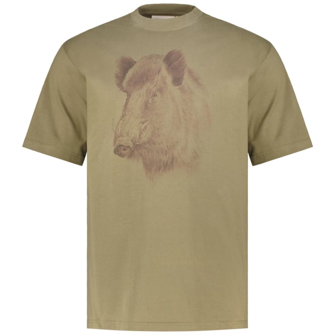 Hubertus T-Shirt mit Motiv-Print günstig online kaufen